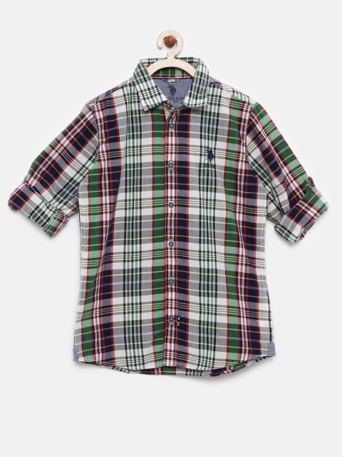 

U.S. Polo Assn. Kids Boys Navy Checked Shirt, Navy blue