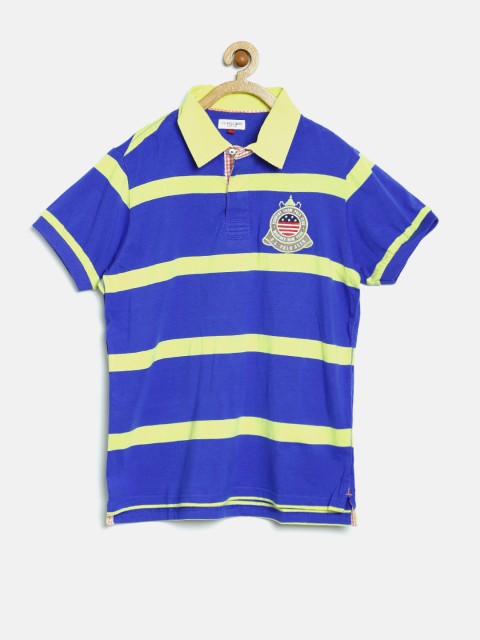 

U.S. Polo Assn. Kids Boys Blue Striped Polo T-shirt