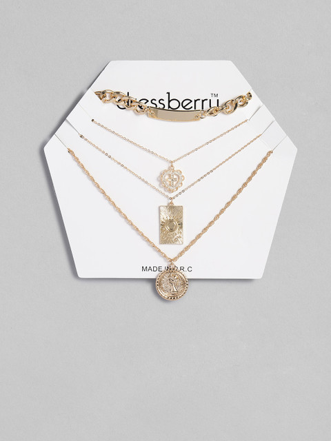 

DressBerry Set of 3 Gold-Plated Necklaces