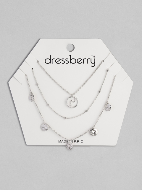 

DressBerry Women Silver-Plated Layered Necklace