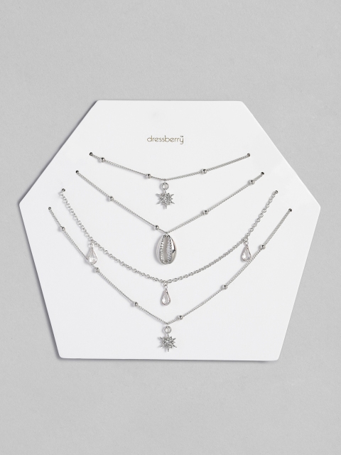 

DressBerry Women Silver-Plated Layered Necklace