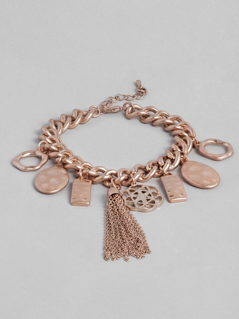 

DressBerry Copper-Toned Tasselled Charm Bracelet