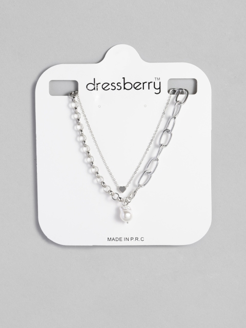 

DressBerry Set Of 2 Silver-Plated Necklaces