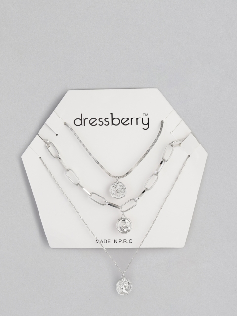 

DressBerry Silver-Plated Layered Necklace