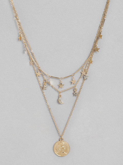 

DressBerry Gold-Plated Studded Layered Chain