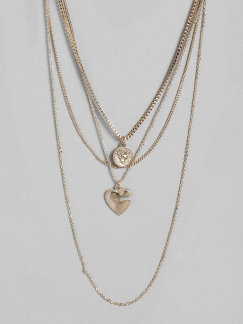 

DressBerry Set Of 3 Gold-Toned Necklaces