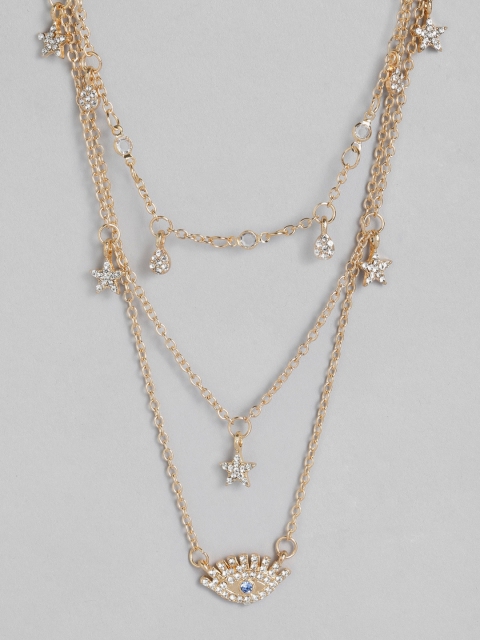 

DressBerry Gold-Plated Studded Layered Necklace