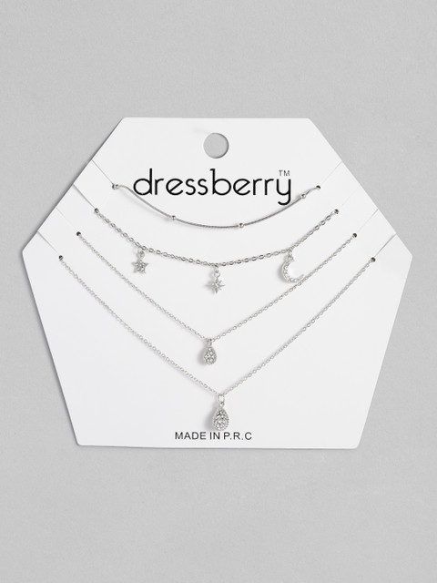 

DressBerry Women Silver-Plated Layered Necklace