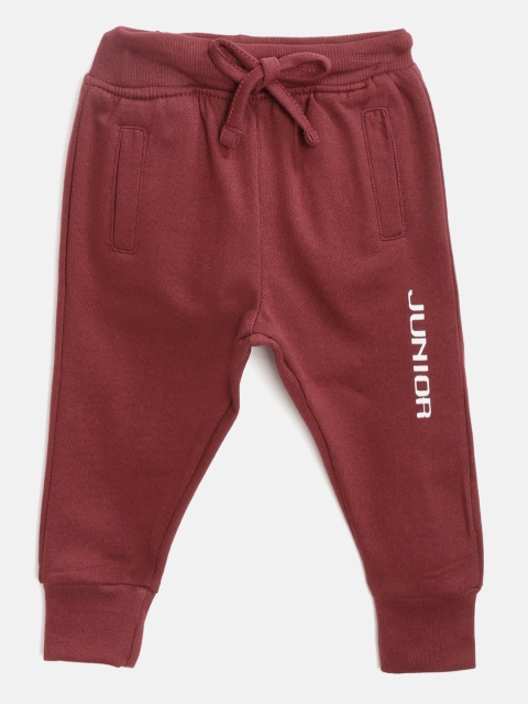

YK Infant Boys Maroon Printed Detail Cotton Trousers