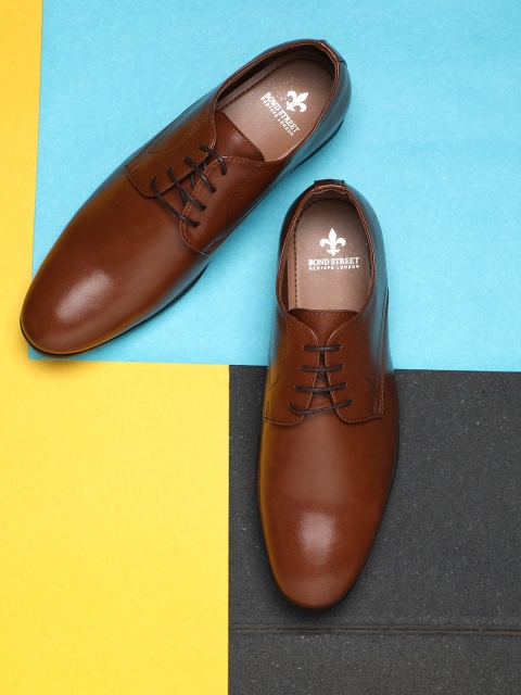 

Bond Street By Red Tape Men Tan Brown Solid Formal Derby Shoes