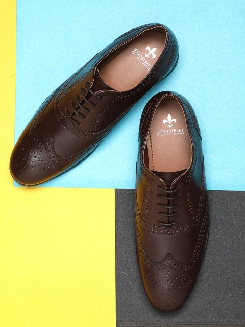 

Bond Street By Red Tape Men Brown Solid Formal Brogues