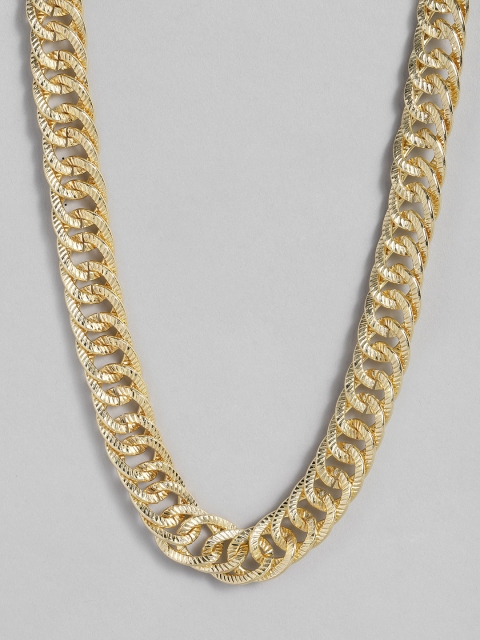 

DressBerry Gold-Plated Chain Link Design Necklace