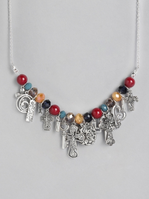 

DressBerry Silver-Plated Beaded Necklace