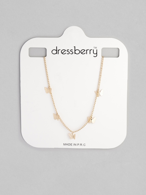 

DressBerry Gold-Plated Butterfly Charm Chain