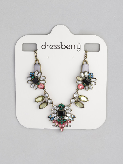

DressBerry Multicolored Stone Studded Necklace, Multi