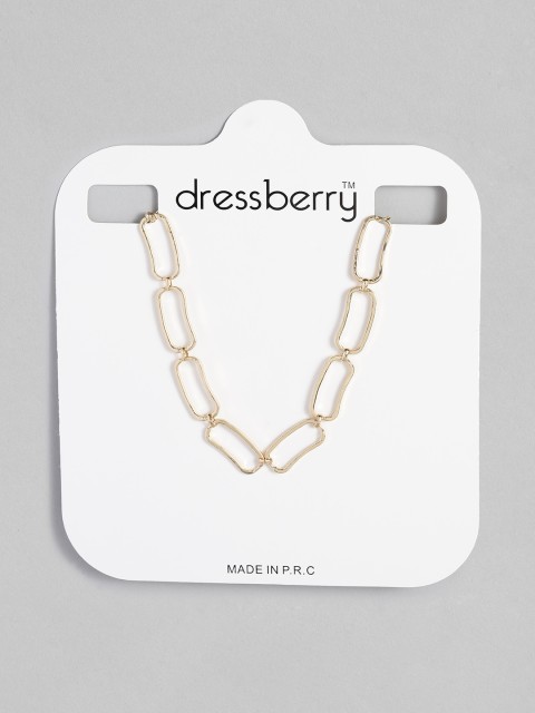 

DressBerry Gold-Toned Chain Link Design Necklace
