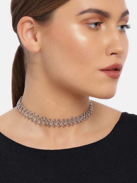 

DressBerry Silver-Plated Chain Design Necklace