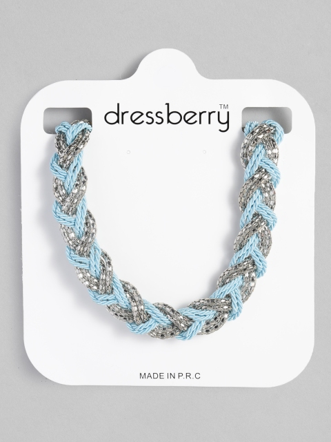 

DressBerry Blue Silver-Plated Two-Toned Design Necklace