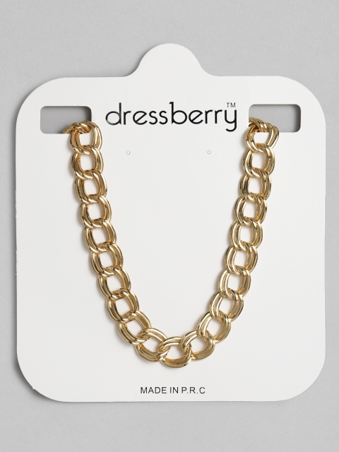 

DressBerry Gold-Toned Chain Link Design Necklace