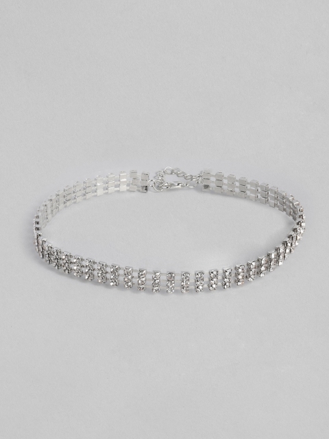 

DressBerry Women Silver-Plated Embellished Choker Necklace