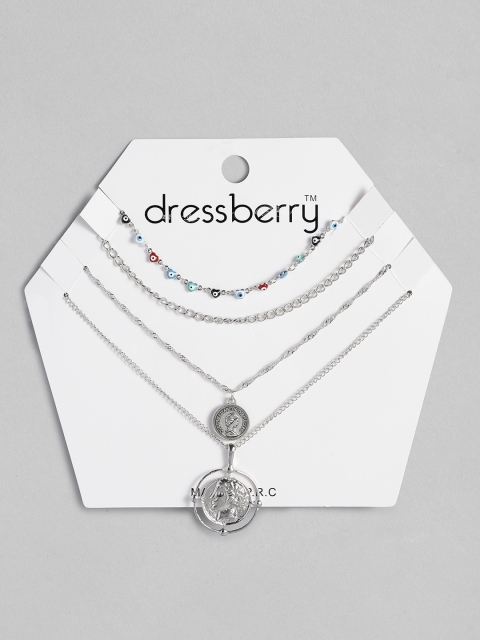 

DressBerry Silver-Plated Layered Necklace