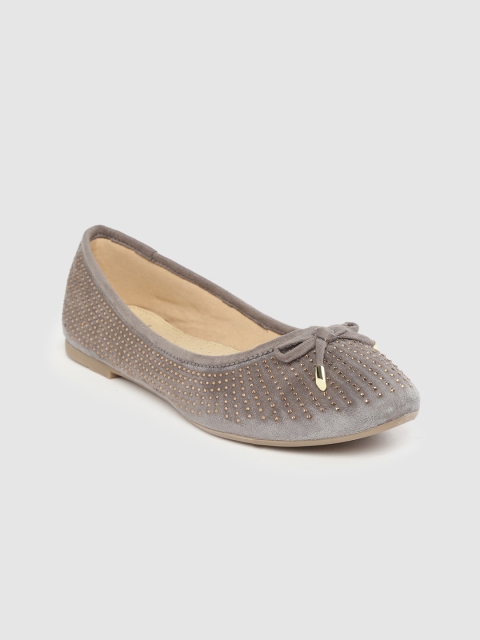 

Carlton London Women Grey Embellished Ballerinas