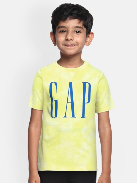 

GAP Boys Yellow & Blue Printed Round Neck T-shirt