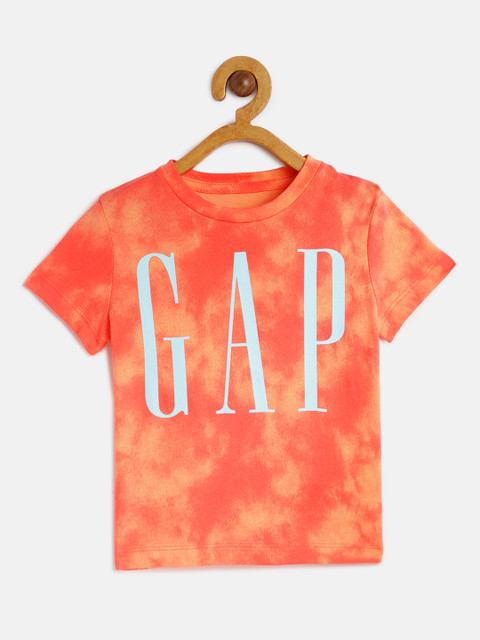 

GAP Boys Orange Tie & Dye Round Neck T-shirt