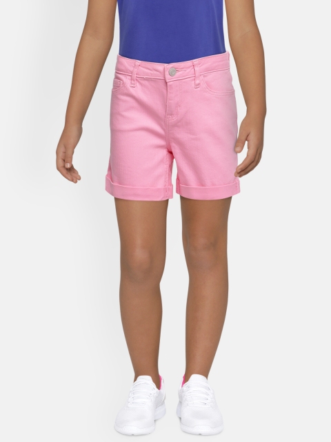 

GAP Girl's Pink Solid Shorts, Coral