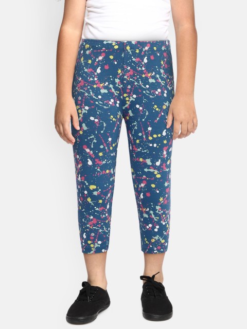 

GAP Girls Blue Printed Leggings