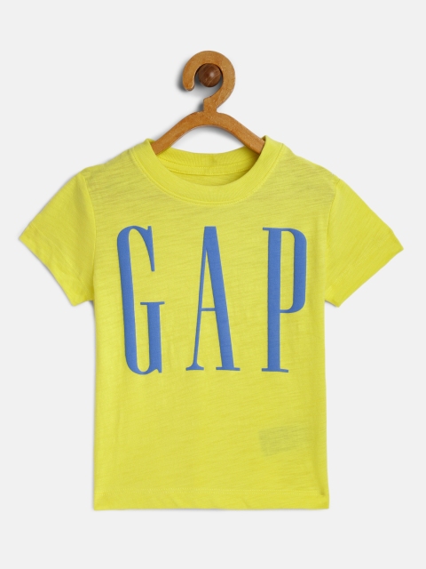 

GAP Boys Yellow Printed Round Neck T-shirt