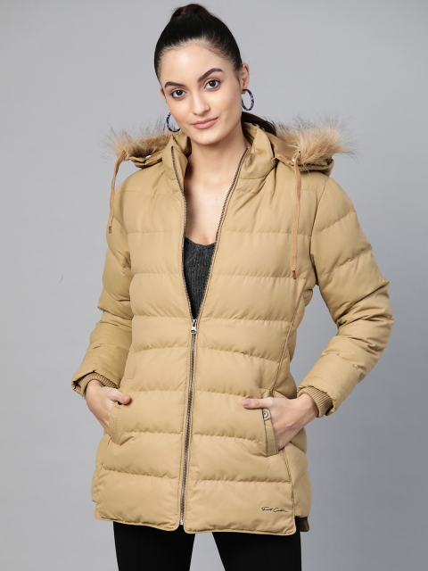 

Fort Collins Women Khaki Solid Lightweight Longline Puffer Jacket, Beige