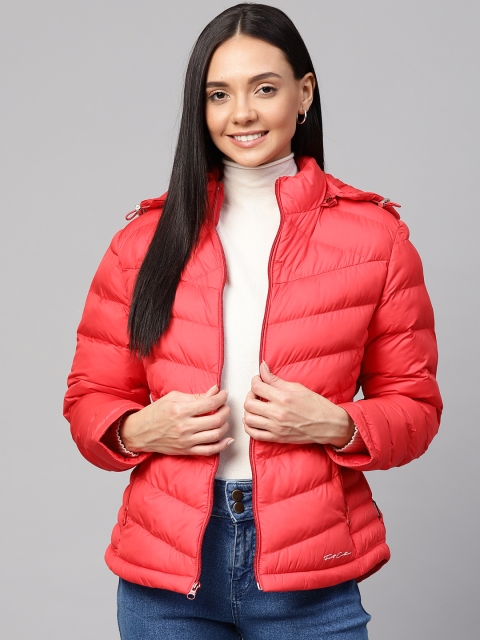 

Fort Collins Women Red Solid Padded Jacket