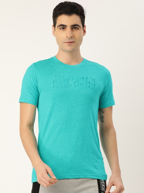 

Converse Men Teal Green Solid Round Neck T-shirt