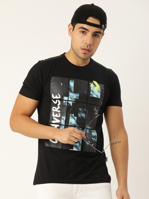 

Converse Men Black Printed Glow in the Dark Round Neck T-shirt