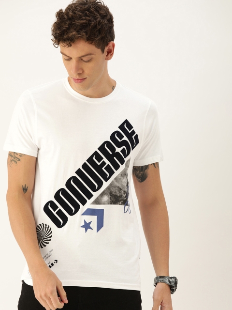 

Converse Men White Printed Round Neck T-shirt