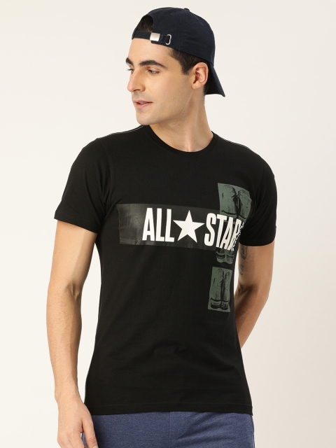 

Converse Men Black Printed Round Neck T-shirt