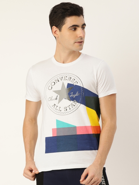 

Converse Men White Printed Round Neck T-shirt