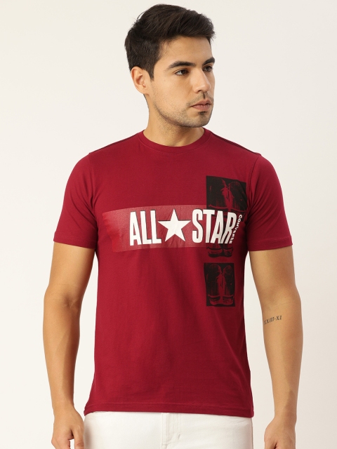 

Converse Men Maroon Printed Round Neck T-shirt