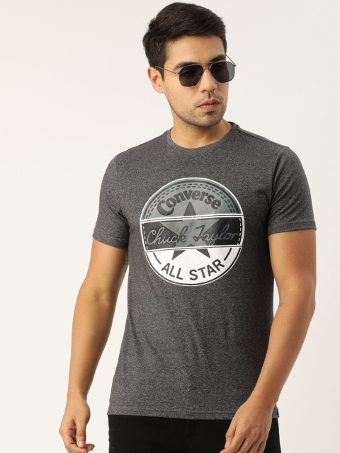 

Converse Men Charcoal Grey Printed Round Neck T-shirt