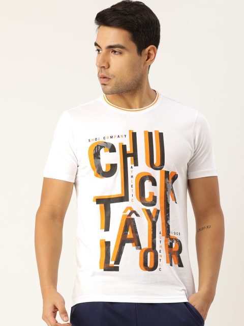 

Converse Men White Printed Round Neck T-shirt