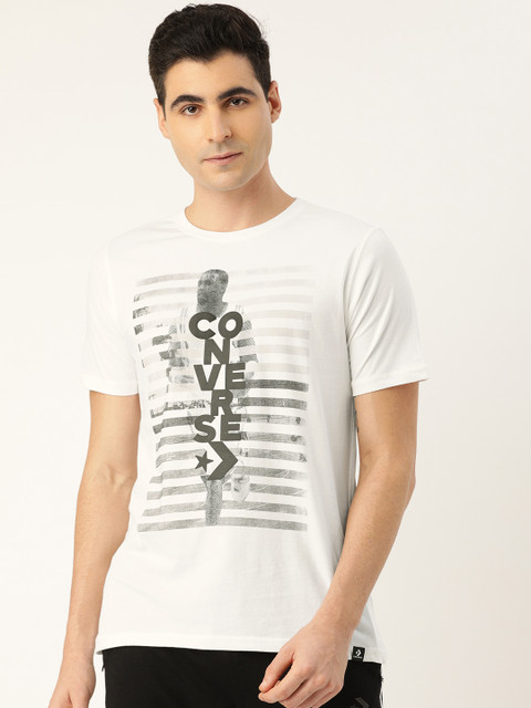 

Converse Men White Printed Round Neck T-shirt