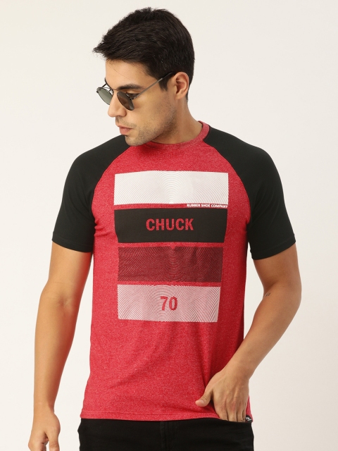 

Converse Men Red & Black Printed Round Neck T-shirt