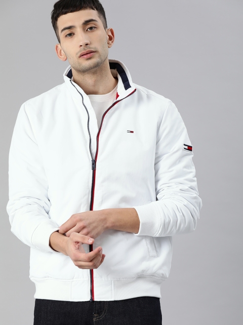 

Tommy Hilfiger Men White Solid Bomber Jacket