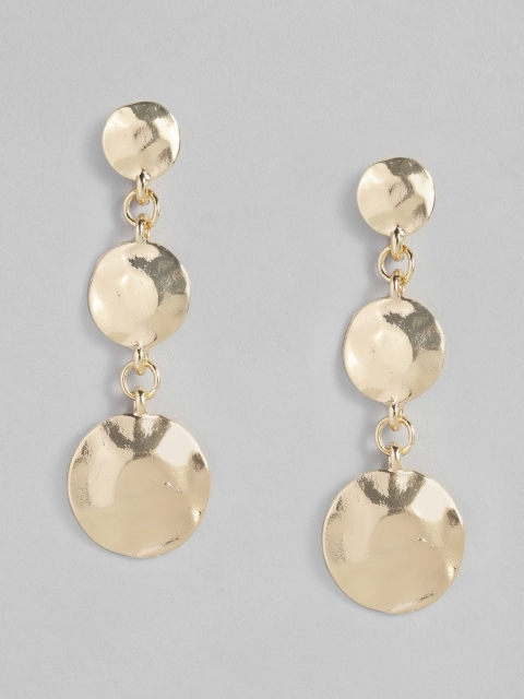 

DressBerry Gold-Plated Circular Drop Earrings