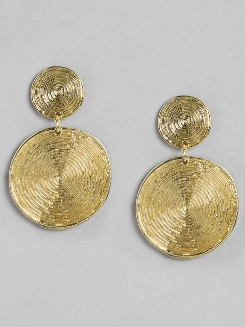 

DressBerry Gold-Plated Circular Drop Earrings