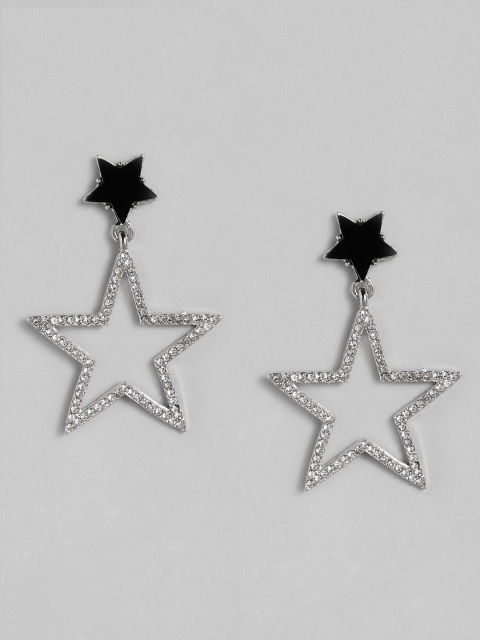 

DressBerry Silver-Toned Star Shaped Drop Earrings