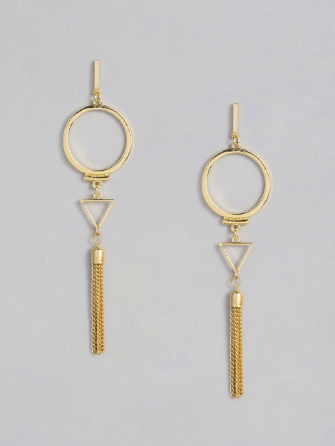 

DressBerry Gold-Toned Geometric Drop Earrings