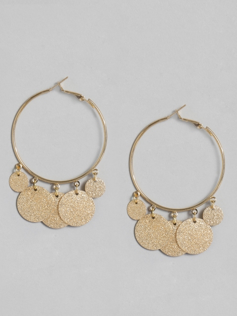 

DressBerry Gold-Toned Circular Hoop Earrings