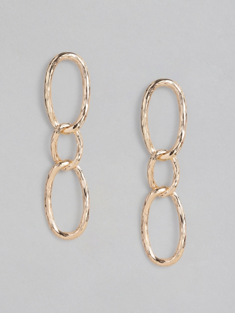 

DressBerry Gold-Toned Contemporary Drop Earrings